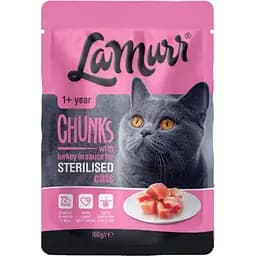 Вологий корм La Murr Chunks для стерилізованих котів з індичкою 100 г