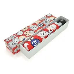 Парасолька жіноча Chanel Kitten автоматический, D-116см, захист від сонця, UV (99%), захист від дощу, каркас - Al+Fe, White-red - мініатюра 2