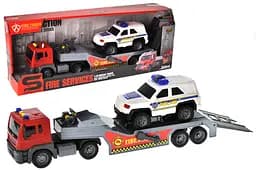 
Автовоз з поліцейською машинкою YG Toys інерційний світло звук JS202A-1 - мініатюра 2
