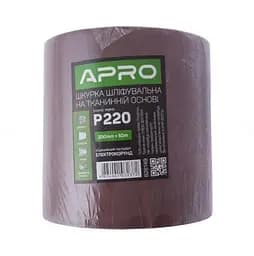 Папір шліфувальний Apro P220 рулон 200мм х 50м на тканинній основі 30412 - мініатюра 2
