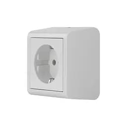 Розетка Ovivo Electric Nivo, одинарна з заземленням, накладна, біла - мініатюра 4