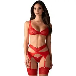 Комплект белья Obsessive Cupide Desir L/XL (красный)
