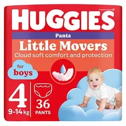 Підгузки-трусики для хлопчиків Huggies Little Movers Pants 4 (9-14 кг) 36 шт.