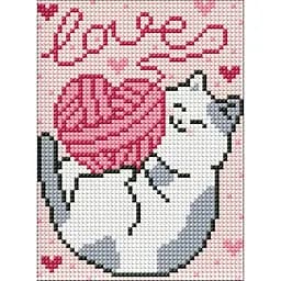 Алмазная мозаика без подрамника для детей Признание в любви AMM1038, 15х20 см