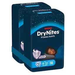 Подгузники-трусики для мальчиков Huggies DryNites (30-48 кг) 18 шт. (2 п. x 9 шт.)