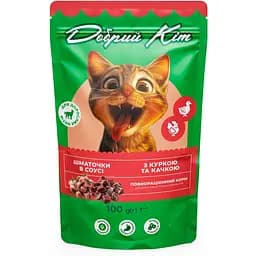 Вологий корм Добрий Кіт з куркою та качкою 2.4 кг (24 шт. по 100 г)