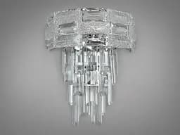 Елегантна новинка, настінний світильник з кришталю на 2 лампи, хром