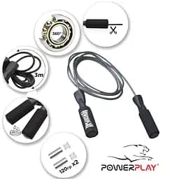 Скакалка швидкісна з обтяжувачем PowerPlay 3 м fit0011378 - мініатюра 2