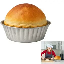 Форма алюмінієва для випічки кексу хліба паски калача паляниці каравая 24x17x8 см, Хлібпром 84079