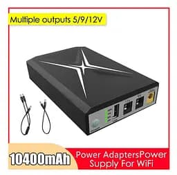 UPS ДБЖ бесперебойное питание для роутера, терминала ONU 9V/12V Voltronic DCP018W 10400mAh - мініатюра 6