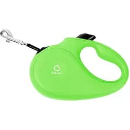 Поводок-рулетка для собак Collar, S, 15 кг, 5 м, салатовый