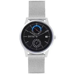 Наручний годинник чоловічий Skmei 9182 Silver Black, 9182SIBK (18400) - мініатюра 4