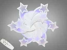 LED люстра Diasha 8163/6+3WH LED 3color 150W це сучасний стельовий світильник для дитячої кімнати у формі зірок.