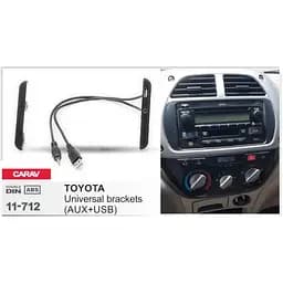 Перехідна рамка Toyota з подовжувачем USB і AUX Carav 11-712 - мініатюра 4