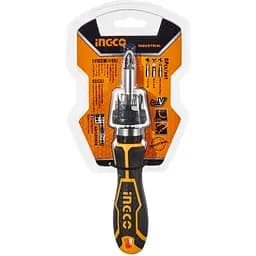 Викрутка Ingco з тріскачкою 7 біт (AKISD0808)