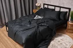 Підковдра Moon&Star Satin Stripe Midnight Luxe Полуторна Євро 160x220 см - мініатюра 4