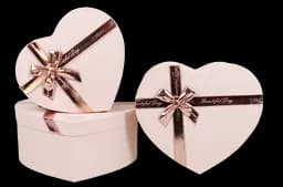 Подарункові коробки UFO 56321-242 Набір 3 шт PINK HEART серд.
