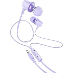 Навушники Hoco M107 Discoverer універсальні earphones з мікрофоном фіолетові