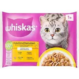 Набір корму для котів Whiskas курка/індичка в желе 4 шт. x 85 г