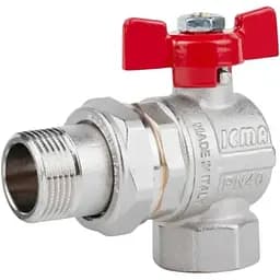 Кран кульовий Icma FAR. ROSSA 3/4" кутовий №361 (87361AE11)