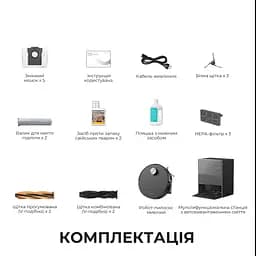 Робот-пилосос миючий Dreame Aqua 10 Ultra Roller Complete Black - мініатюра 17
