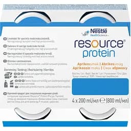 Готова молочна суміш Nestle Resource Protein Ресурс Протеїн, зі смаком абрикосу, 800 мл (4 шт по 200 мл) - мініатюра 8