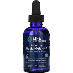 Мелатонін рідкий Life Extension Fast-Acting Liquid Melatonin швидкодіючий з цитрусово-ванільним смаком 59 мл