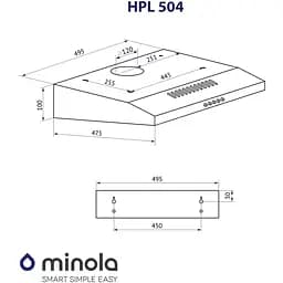 Витяжка пласка Minola HPL 504 I - мініатюра 8