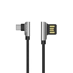 USB Cable Hoco U42 Exquisite Steel Type-C (L Shape) Black 1.2m