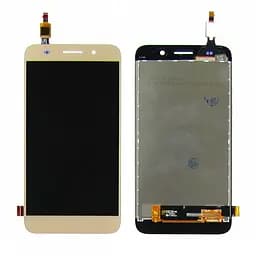 Дисплей для Huawei Y3 2017 CRO-U00/ Y3 2018/ Y5 Lite 2017 с золотистым тачскрином