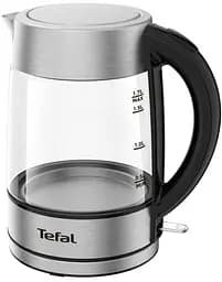Електрочайник Tefal Glass Kettle 1.7 л скло з підсвіткою сріблясто-чорний kuh0015362 - мініатюра 2