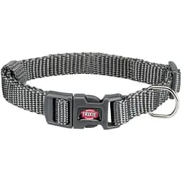 Нашийник Trixie Premium нейлоновий M-L 35-55 см / 20 мм (сірий)