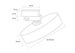 Стельовий світильник MJ-Light 8306WC 24W 4000K - мініатюра 2