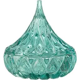 Цукерниця J-Line скляна 13 см бірюзова (23555)