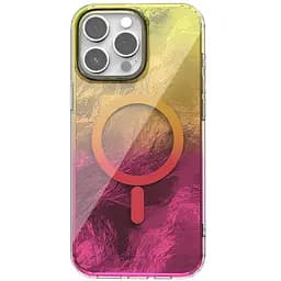Чохол Epik TPU Shiny Mountain MagFit для Apple iPhone 12 Pro/12, 6.1 Yellow/Pink