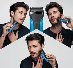 Електробритва Braun Series 3 310BT Black/Blue - мініатюра 4