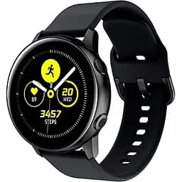 Силіконовий ремінець One Watchbands чорний для Samsung Galaxy Watch Active - розмір L (WB0021ONEBLACKA) - мініатюра 2