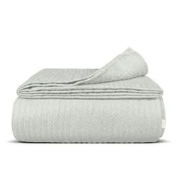 Плед-покрывало Cosas Pistachio Knitted Braid косичка 200х220 см фисташковый (Blanket_35Pistachio_KnittedBraid_200x220)