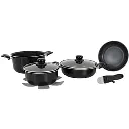 Набір посуду Gimex Cookware Set induction 7 предметів Black (6977222)
