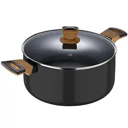 Кастрюля Bergner Earth Black с крышкой 4.3 л 24 см (BG-32036-BK)