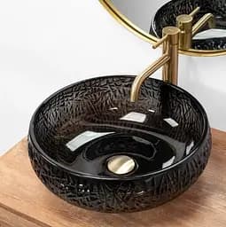 Умивальник Rea Ise 42x42 black (REA-U6660), Глянцева - мініатюра 5