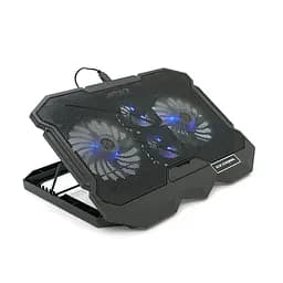 Підставка під ноутбук IceCoorel K22, 10-17", 2*125мм+2*70мм 2600±10% RPM, корпус пластик+алюміній, 385x280x28mm, Black, Box, Q10