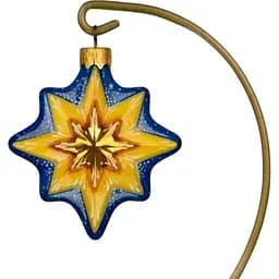 Ялинкова прикраса Різдвяні історії Зірка патріотична скло (4820001128185)
