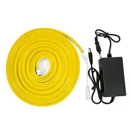 Світлодіодна неонова стрічка NeonFlex NF-Y5, гнучка, силіконова, жовта, довжина 5 м, живлення 12В - мініатюра 8