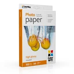 Фотопапір ColorWay глянцевий 180г/м² A4 100 аркушів (PG180100A4)