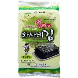 Нори снек Ock Dong Ja Seaweed Snack Wasabi 4.5 г