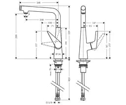 Змішувач для кухні Hansgrohe Talis Select S 72820000 Хром - мініатюра 2