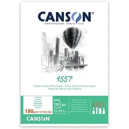 Бумага для рисования Canson 1557 А4 (21х29,7 см) 180 г/м² 30 листов белого цвета
