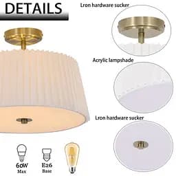 Світлодіодна люстра Вітряна 8932 (Золота) - мініатюра 5