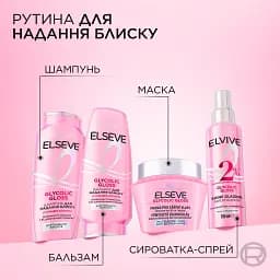 Шампунь для надання блиску, для тьмяного волосся Loreal Paris Elseve Glycolic Gloss Shampoo 250 мл - мініатюра 6